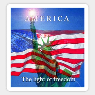 America the light of freedom Sticker